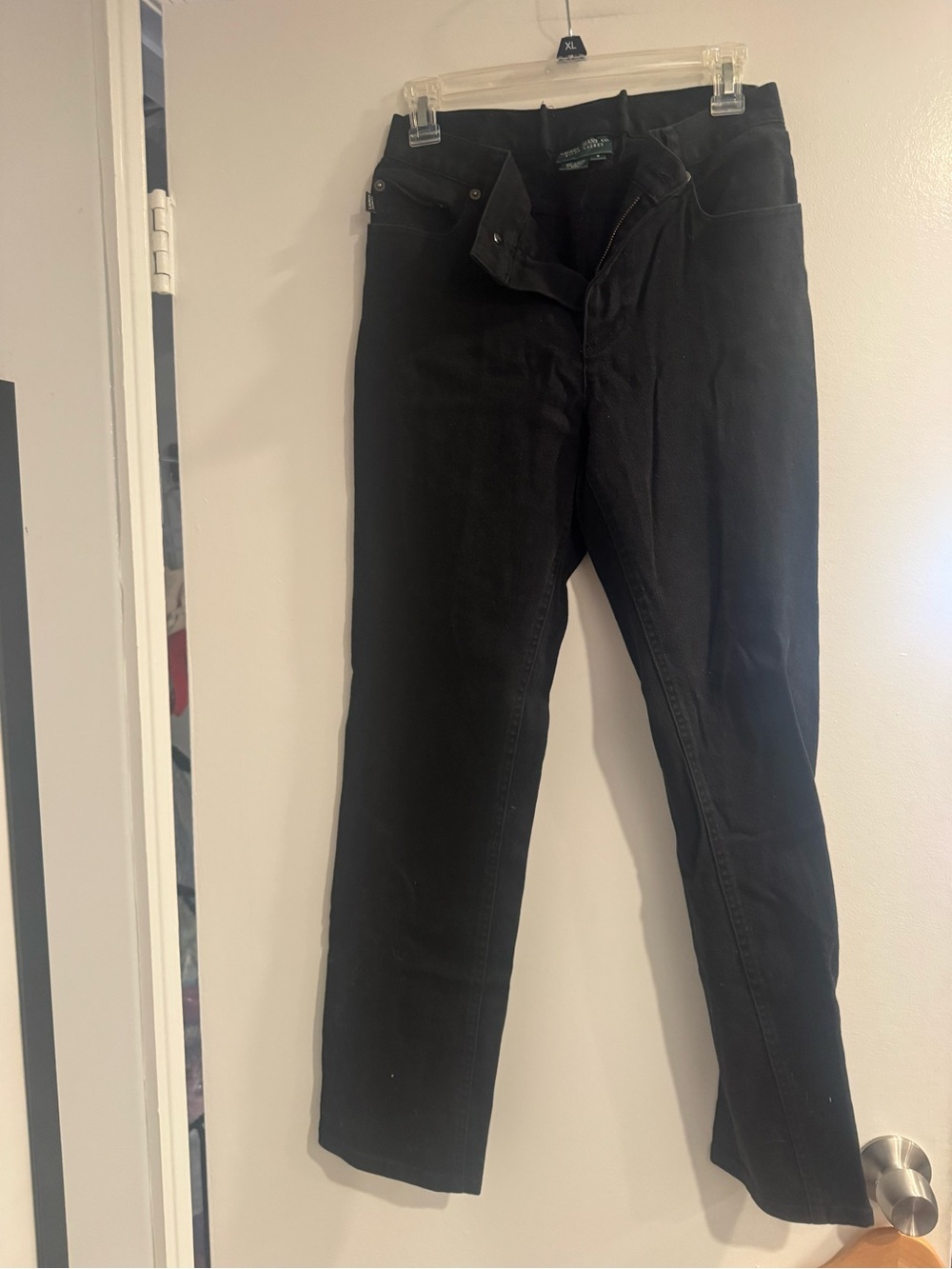 Vintage Lauren Jeans Co. Black Straight-Leg Jeans – Size 8